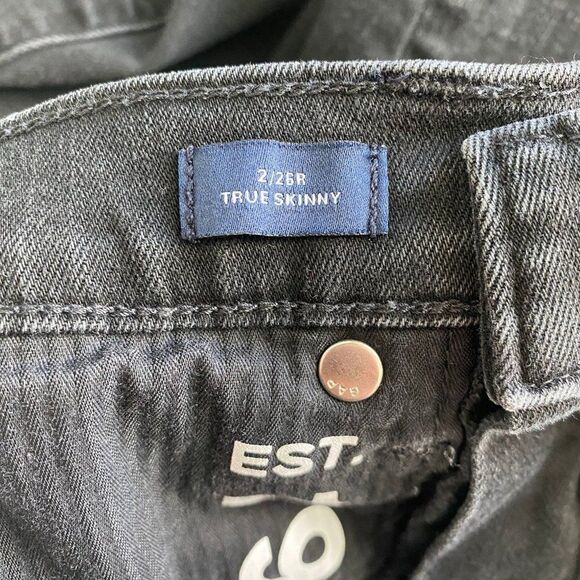 GAP Jeans Women 26Rx28 Black Denim 1969 True Skinny High-Rise Jeans - Picture 5 of 7